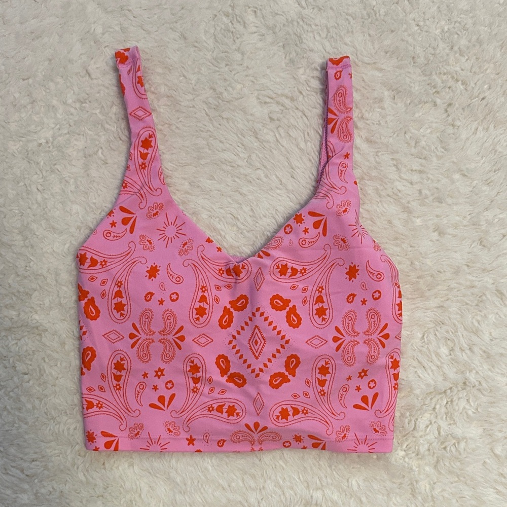 Pink and Red Paisley Sports Top